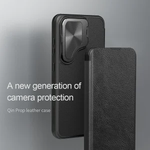کیف کلاسوری نیلکین مدل Qin Prop Leather Classic Cloth مناسب برای گوشی موبایل سامسونگ Galaxy S24