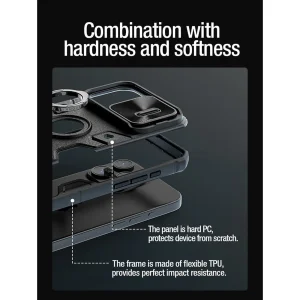 کاور نیلکین مدل CamShield Armor LogoCut مناسب برای گوشی موبایل اپل iPhone 15 Pro Max