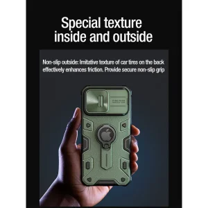کاور نیلکین مدل CamShield Armor LogoCut مناسب برای گوشی موبایل اپل iPhone 15 Pro Max