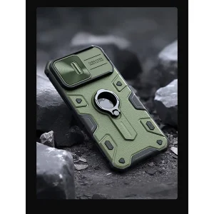 کاور نیلکین مدل CamShield Armor LogoCut مناسب برای گوشی موبایل اپل iPhone 15 Pro Max