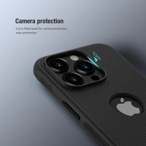 کاور نیلکین مدل  Super Frosted Shield Pro ogo cutout مناسب برای گوشی موبایل اپل IPhone 15 Pro Max