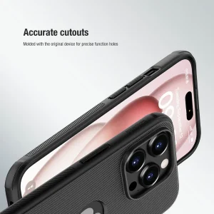کاور نیلکین مدل  Super Frosted Shield Pro ogo cutout مناسب برای گوشی موبایل اپل IPhone 15 Pro Max