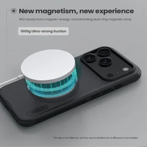 کاور نیلکین مدل Super Frosted Shield Pro Magnetic مناسب برای گوشی موبایل اپل iPhone 17 Pro Max