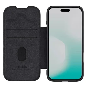 کیف کلاسوری نیلکین مدل Qin Pro Leather مناسب برای گوشی موبایل اپل iPhone 17 Pro