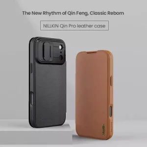 کیف کلاسوری نیلکین مدل Qin Pro Leather مناسب برای گوشی موبایل اپل iPhone 17 Pro