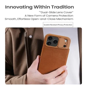 کیف کلاسوری نیلکین مدل Qin Pro Leather مناسب برای گوشی موبایل اپل iPhone 17 Pro