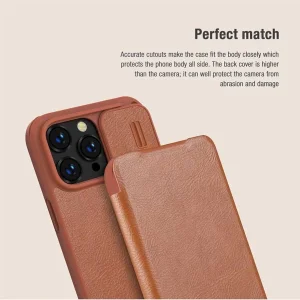 کیف کلاسوری نیلکین مدل Qin Pro Leather مناسب برای گوشی موبایل اپل iPhone 15 Pro