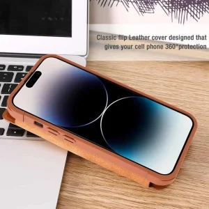 کیف کلاسوری نیلکین مدل Qin Pro Leather مناسب برای گوشی موبایل اپل iPhone 15 Pro