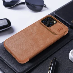 کیف کلاسوری نیلکین مدل Qin Pro Leather مناسب برای گوشی موبایل اپل iPhone 15 Pro