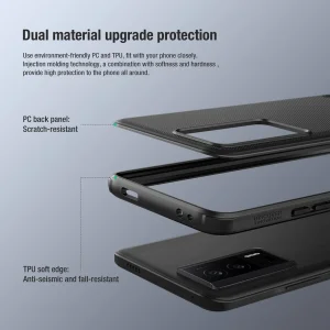کاور نیلکین مدل Super Frosted Shield Pro مناسب برای گوشی موبایل شیائومی Redmi K60 / Redmi K60 Pro / Poco F5 Pro