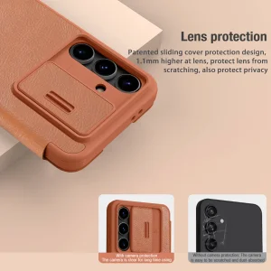 کیف کلاسوری نیلکین مدل Qin Pro Leather مناسب برای گوشی موبایل سامسونگ Galaxy S24 FE