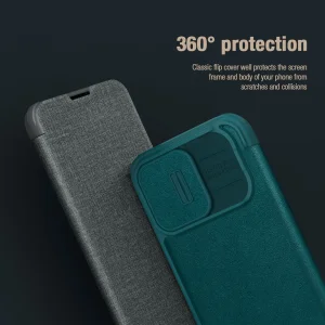 کیف کلاسوری نیلکین مدل Qin Pro Plain Cloth مناسب برای گوشی موبایل اپل  iPhone 13 Pro
