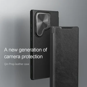 کیف کلاسوری نیلکین مدل Qin Prop Leather Classic Cloth مناسب برای گوشی موبایل سامسونگ Galaxy S24 Ultra