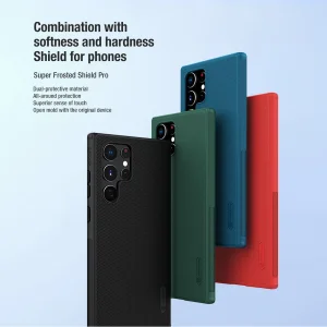 کاور نیلکین مدل  Super Frosted Shield Pro مناسب برای گوشی موبایل سامسونگ Galaxy S22 Ultra