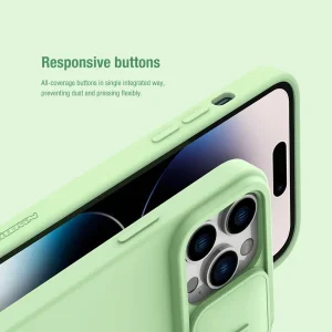 کاور نیلکین مدل CamShield Silky silicon مناسب برای گوشی موبایل اپل iPhone 14 Pro