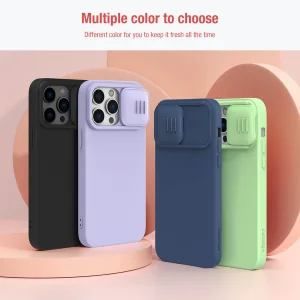 کاور نیلکین مدل CamShield Silky silicon مناسب برای گوشی موبایل اپل iPhone 14 Pro