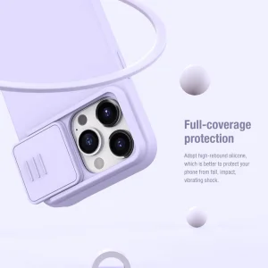 کاور نیلکین مدل CamShield Silky Silicone مناسب برای گوشی موبایل اپل iPhone 15 Pro Max