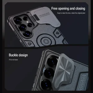 کاور نیلکین مدل CamShield Armor Prop Magnetic مناسب برای گوشی موبایل سامسونگ Galaxy S25 Ultra