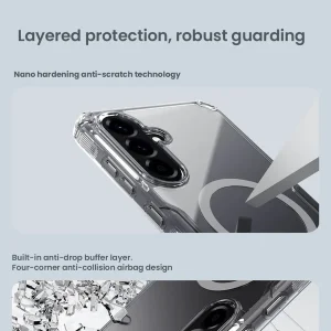 کاور نیلکین مدل Nature TPU Pro Magnetic مناسب برای گوشی موبایل سامسونگ Galaxy A56/ A36
