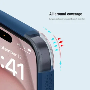 کاور نیلکین مدل  Frosted Shiled Pro LogoCut مناسب برای گوشی موبایل اپل IPhone 15 Pro Max