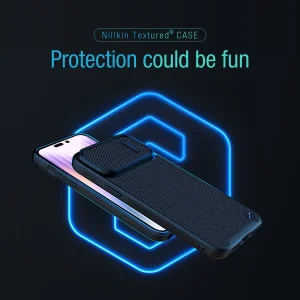 کاور نیلکین مدل Textured Fiber S Case مناسب برای گوشی موبایل اپل iPhone 14 Pro