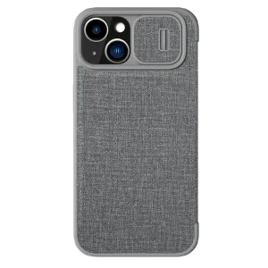 کیف کلاسوری نیلکین مدل Qin Pro Plain Cloth مناسب برای گوشی موبایل اپل iPhone 15 Plus/ 14 Plus