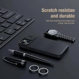 کیف کلاسوری نیلکین مدل Qin Pro Plain Cloth مناسب برای گوشی موبایل اپل iPhone 15 Plus/ 14 Plus