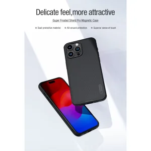 کاور نیلکین مدل Super Frosted Shield Pro مناسب برای گوشی موبایل اپل iPhone 15