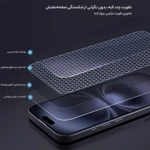 محافظ صفحه نمایش نیلکین مدل H Plus Pro مناسب برای گوشی موبایل اپل iPhone 16/ 15/ 14 Pro به همراه کیت نصب آسان