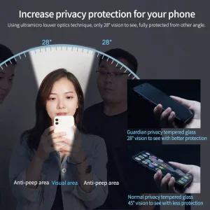 محافظ صفحه نمایش حریم شخصی نیلکین مدل Guardian Privacy مناسب برای گوشی موبایل اپل iPhone 12 Pro Max