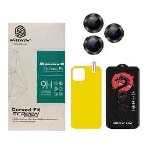 محافظ صفحه نمایش نیلکین مدل HORO مناسب برای گوشی موبایل اپل iPhone 14 Pro Max به همراه محافظ پشت گوشی و محافظ لنز دوربین