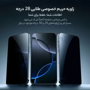 محافظ صفحه نمایش حریم شخصی نیلکین مدل Guardian Privacy مناسب برای گوشی موبایل اپل iPhone 16/15  به همراه کیت نصب