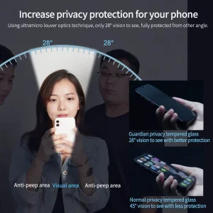 محافظ صفحه نمایش حریم شخصی نیلکین مدل Guardian مناسب برای گوشی موبایل اپل IPhone 13 Pro Max
