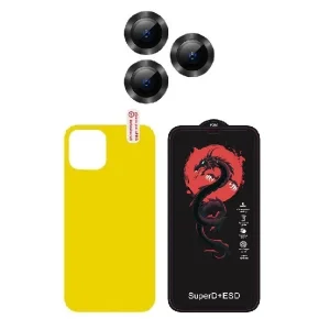 محافظ صفحه نمایش نیلکین مدل HORO مناسب برای گوشی موبایل اپل iPhone 11 Pro به همراه محافظ پشت گوشی و محافظ لنز دوربین