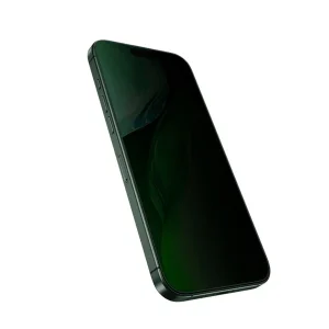 محافظ صفحه نمایش حریم شخصی گرین لاین مدل 3D Silicone Plus Privacy مناسب برای گوشی موبایل اپل iPhone 15 Pro Max