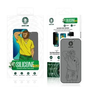 محافظ صفحه نمایش حریم شخصی گرین مدل Silicone Privacy-HD Plus مناسب برای گوشی موبایل اپل iPhone 13/ 13pro /14
