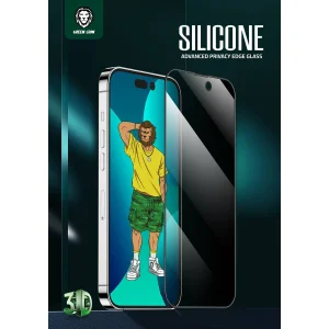 محافظ صفحه نمایش حریم شخصی گرین مدل Silicone Privacy-HD Plus مناسب برای گوشی موبایل اپل iPhone 14 Pro