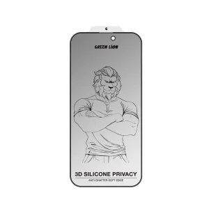 محافظ حریم شخصی صفحه نمایش گرین لاین مدل 3D Silicone Plus Privacy مناسب برای گوشی موبایل اپل  iPhone 16/15