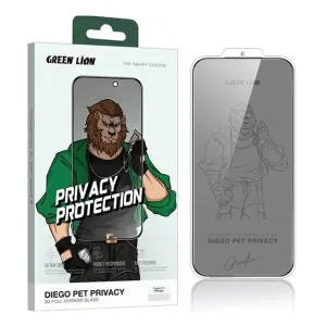 محافظ صفحه نمایش حریم شخصی گرین لاین مدل Diego Pet Privacy مناسب برای گوشی موبایل اپل  iPhone 16 Pro