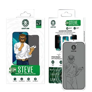 محافظ صفحه نمایش حریم شخصی گرین مدل 9H steve مناسب برای گوشی موبایل اپل iphone 14