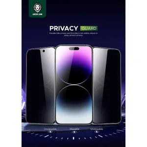 محافظ صفحه نمایش حریم خصوصی گرین لاین مدل 9H Steve privacy مناسب برای گوشی موبایل اپل iphone 15 pro