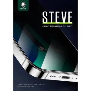 محافظ صفحه نمایش حریم شخصی گرین لاین مدل 9H Steve Privacy مناسب برای گوشی موبایل اپل iPhone 16e/ 13 Pro/ 13