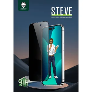 محافظ صفحه نمایش حریم شخصی گرین مدل Steve Privacy مناسب برای گوشی موبایل اپل iPhone 14 Plus