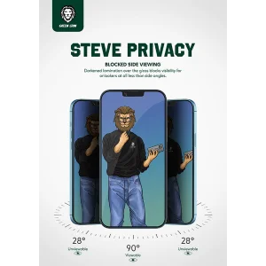 محافظ صفحه نمایش حریم شخصی گرین مدل Steve-Privacy مناسب برای گوشی موبایل اپل iPhone 13 Pro Max