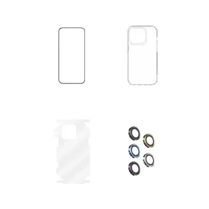 محافظ صفحه نمایش گرین مدل 4in1 مناسب برای گوشی موبایل اپل iPhone 14 Pro Max به همراه محافظ پشت گوشی و محافظ لنز و کاور