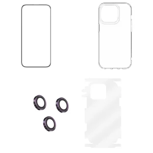 محافظ صفحه نمایش گرین مدل 4in1 مناسب برای گوشی موبایل اپل iPhone 14 Pro Max به همراه محافظ پشت گوشی و محافظ لنز و کاور