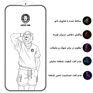 محافظ صفحه نمایش گرین مدل Silicone-Plus مناسب برای گوشی موبایل اپل iPhone 13 Pro Max