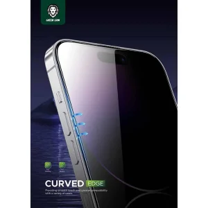 محافظ صفحه نمایش حریم خصوصی گرین لاین مدل 9H Steve privacy مناسب برای گوشی موبایل اپل iphone 15 Pro Max