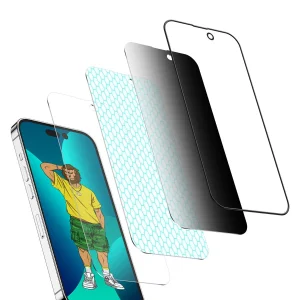 محافظ صفحه نمایش حریم شخصی گرین مدل Silicone Privacy-HD Plus مناسب برای گوشی موبایل اپل iPhone 14