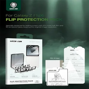 محافظ صفحه نمایش گرین لاین مدل Crystal Clear View مناسب برای گوشی موبایل سامسونگ Galaxy Z Flip 6